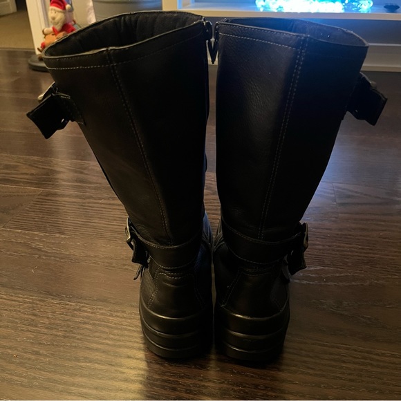 GEOX mid calf black boots with buckles and zipper. Size 39(8.5). Good condition - Picture 5 of 9